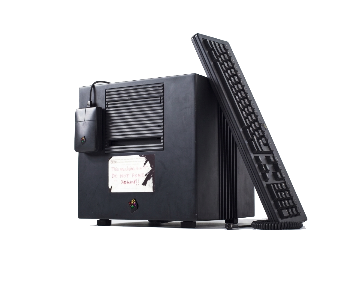 NeXT Computer cube with keyboard